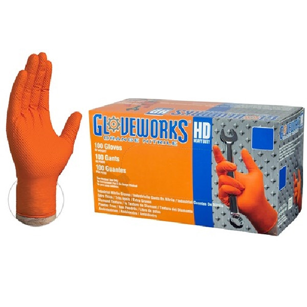 guan4649です Gloveworks GWON46100 Heavy-Duty Disposable Gloves, L, Nitrile