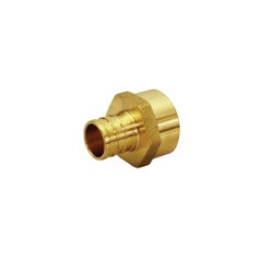 Everflow EPFA3412-NL Pipe Adapter, 3/4 x 1/2 in, PEX x FIP, Brass