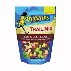 Planters 422491 Trail Mix, Chocolate, Nuts, 6 oz, Bag. Available