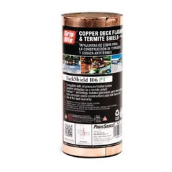 Grip-Rite GRCPR10203 Flashing and Termite Shield, 20 ft L, 10 in W