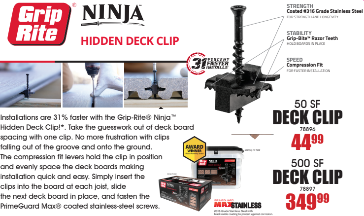 gripRite Ninja decking system