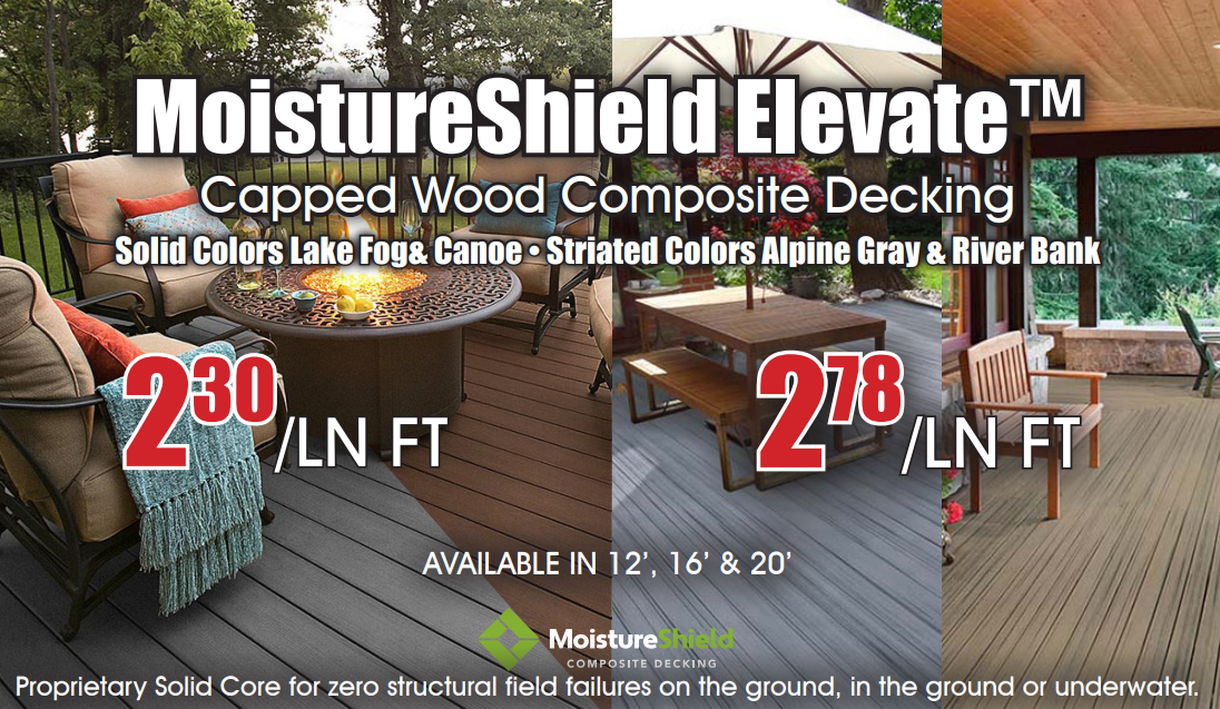 MoistureShield Elevate composite decking