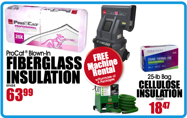 HEP Sales & North Main ProCat Insulation and Cellusose Insulation with Free Machine Rental