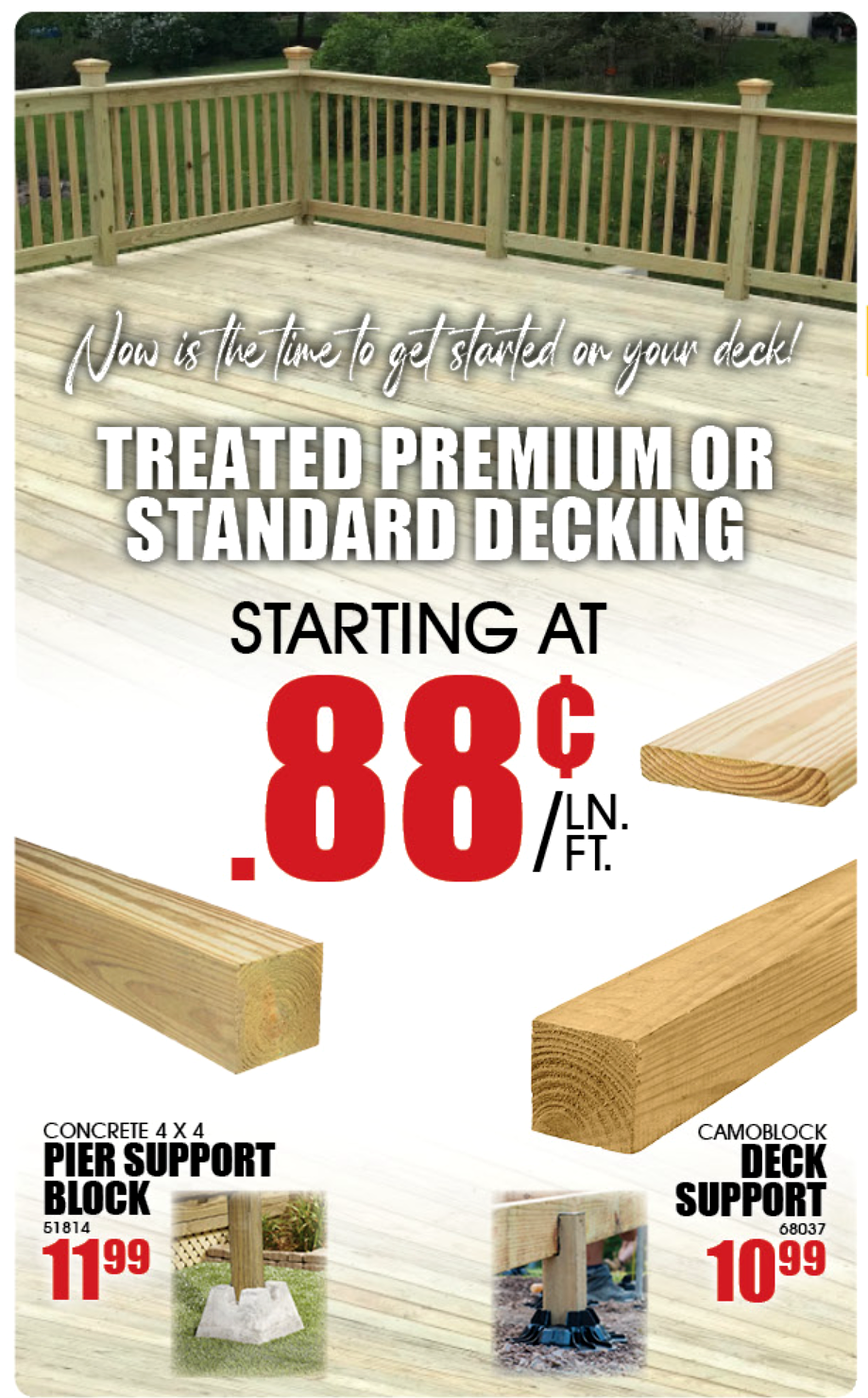 Premium and Standard Wood Decking