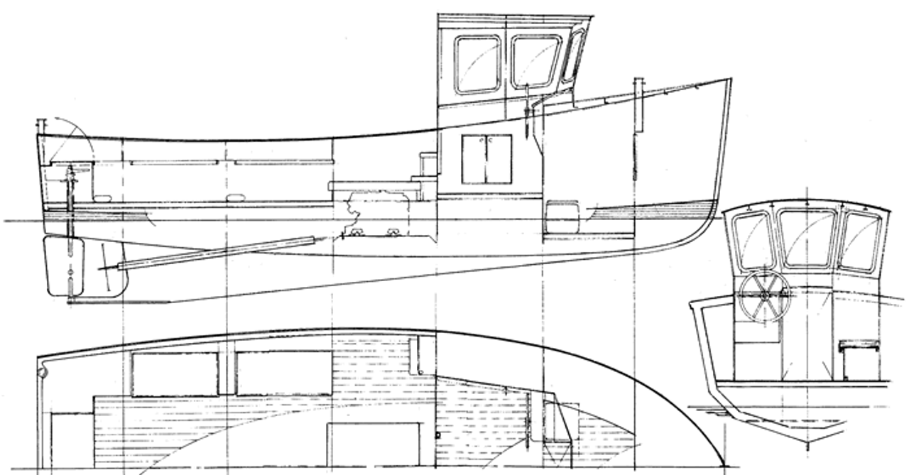 26' Skellig Wood Fishing/Workboat Plans - Duckworks Boat Builders Supply