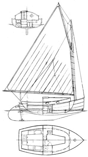 Dilys 25' 8" Catboat Plans