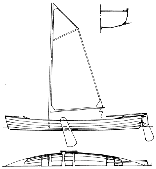 Woodland 15 Open Sailing Canoe Plans