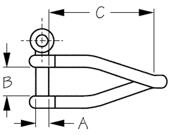 SeaDog Twisted Shackle - Large 1/4"