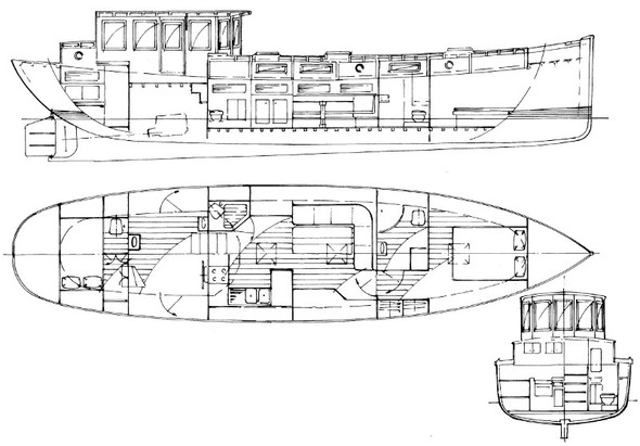 55' Trinity Cove Motor Yacht Plans