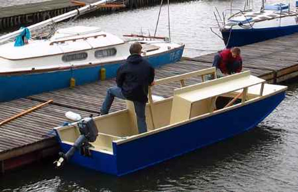 Wojtech Baginski has the cabin on his Campjon raised, extended and glassed over for river cruising in Poland