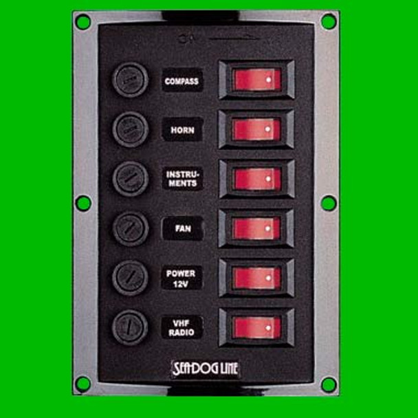 Seadog Illuminated 6 Fuse/Switch Panels