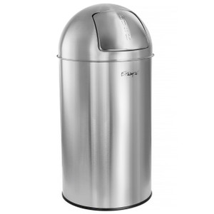 Elama 50 Liter Large 13 Gallon Push Lid Stainless Steel Cylindrical Home and Kitchen Trash Bin in M D970-EL-LD010-50L Elama 50 Liter Large 13 Gallon Push Lid Stainless Steel Cylindrical Home and Kitchen Trash Bin in M D970-EL-LD010-50L