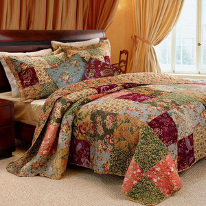 King 100% Cotton Floral Paisley Quilt Set w/ 2 Shams & 2 Pillows Q280-GHKQS9786 King 100% Cotton Floral Paisley Quilt Set w/ 2 Shams & 2 Pillows Q280-GHKQS9786