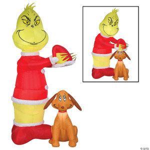 Airblown Animated Grinch Putting Santa Hat on Max 35inch Inflatable Christmas Outdoor Yard Decor N274-MR01SS882538G Airblown Animated Grinch Putting Santa Hat on Max 35inch Inflatable Christmas Outdoor Yard Decor N274-MR01SS882538G
