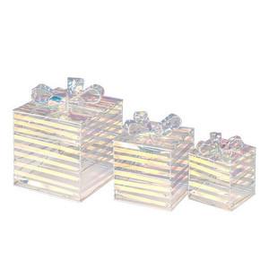 Set of 3 Christmas Lighted Gift Boxes with Bows and Plug B593-CM24886US Set of 3 Christmas Lighted Gift Boxes with Bows and Plug B593-CM24886US