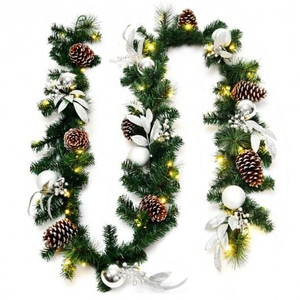 9 Feet Pre-Lit Artificial Christmas Garland with LED Lights B593-CM22796 9 Feet Pre-Lit Artificial Christmas Garland with LED Lights B593-CM22796