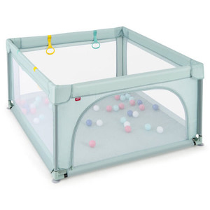 Large Kids Activity Center Baby Playpen for Toddlers with 4 Pull Rings-Blue - Color: Blue D681-UY10042BL Large Kids Activity Center Baby Playpen for Toddlers with 4 Pull Rings-Blue - Color: Blue D681-UY10042BL