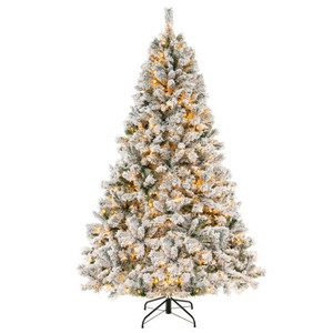 6/7/8 Feet Artificial Xmas Tree 3-Minute Quick Shape-7 ft - Color: White - Size: 7 ft D681-CM24565US