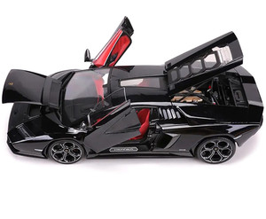 Lamborghini Countach LPI 800-4 Black with Red Interior "Special Edition" 1/18 Diecast Model Car by  F977-31459BK