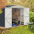 7.5 x 6.3 FT Metal Outdoor Storage Shed with Lockable Door-Gray - Color: Gray D681-GT4194GR+