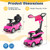 3-in-1 Ride on Push Car Mercedes-Benz Licensed Sliding Car with Canopy-Pink - Color: Pink D681-TQ10365PI