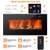 36 Inch Electric Wall Mounted Freestanding Fireplace with Remote Control-Black B593-FP10068US