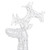  Reindeer Christmas Decoration Set of 2 Cool White Acrylic Large A949-3154336