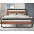 Full Heavy Duty Industrial Modern Metal Wood Platform Bed Frame with Headboard Q280-FMPBIN168493