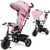4-in-1 Baby Trike Kids Tricycle with Removable Canopy and Adjustable Push Handle-Pink - Color: Pink D681-TQ10183PI