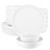 Elama Duncan 18 Piece Porcelain Dinnerware Set in White D970-ELM-DUNCAN-W