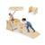 Wooden Climbing Toy Triangle Climber Set with Seesaw-Multicolor B593-TS10107