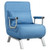 Folding 6 Position Convertible Sleeper Bed Armchair Lounge Couch with Pillow-Blue - Color: Blue D681-HW66326BL