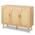 Modern Rattan Shoe Storage Cabinet with 3 Doors and Adjustable Shelves, Accent Cabinet for Living R T575-S0671435417