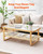 Rattan Coffee Table, Rectangle Rattan Woven Wood Coffee Table with Tempered Glass Top, 45-Inch Mode E415-ZFXKFZYMSSMZBVF8VV0