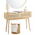 Rattan Console Table with 2 Storage Drawers, Rattan Entryway Table with Natural Rattan Sliding Door E415-TBXGZ2CMSWGBDGULZV0