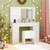 43.5-Inche Vanity Desk with Mirror and Lights for Bedroom-White B593-JV12518US