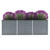  Raised Bed Grey Galvanized Steel 94.5x31.5x30.3 in Sturdy A949-44840
