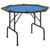  8-Player Folding Poker Table Blue 42.5"x42.5"x29.5" A949-80405