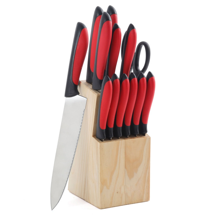 MegaChef 14 Piece Cutlery Set in Red D970-MC-C51000