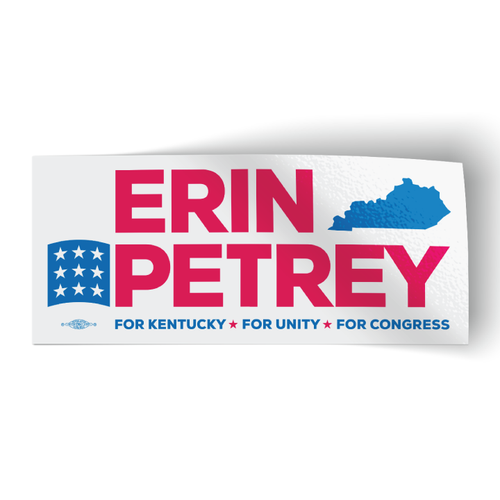 Erin Petrey For Congress (9.25" x 4" Vinyl Bumper Sticker)