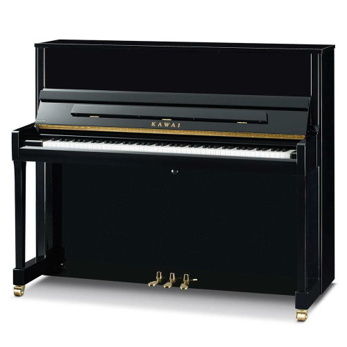 Kawai K-300 Upright Piano - Ebony Polish/Nickel Hardware