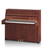 Kawai 43.3" K-15 Continental Upright Piano | Polished Mahogany