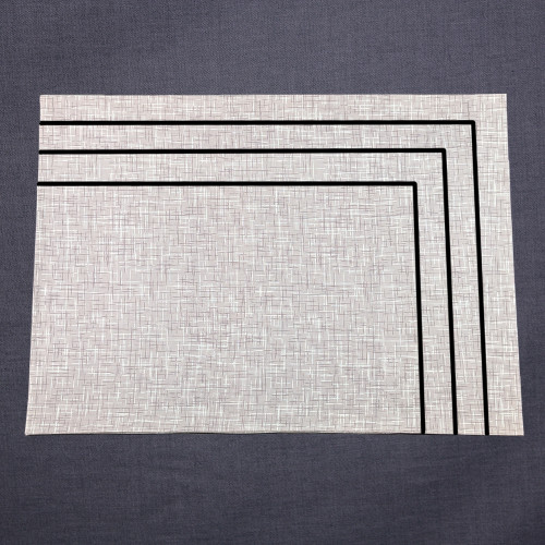 All 4 standard pillow cases but with lines drawn because the fabric makes it hard to see where the edges are