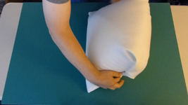 How to fold the pillow underneath