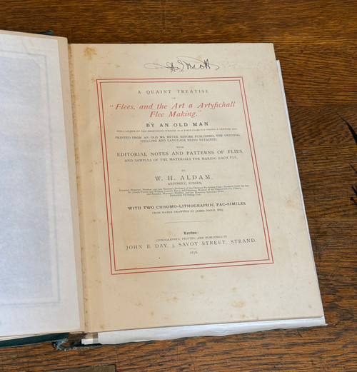 Used A Quaint Treatise on Flies and Fly Making by an Old Fisherman by WH Aldam Used A Quaint Treatise on Flies and Fly Making by an Old Fisherman by WH Aldam