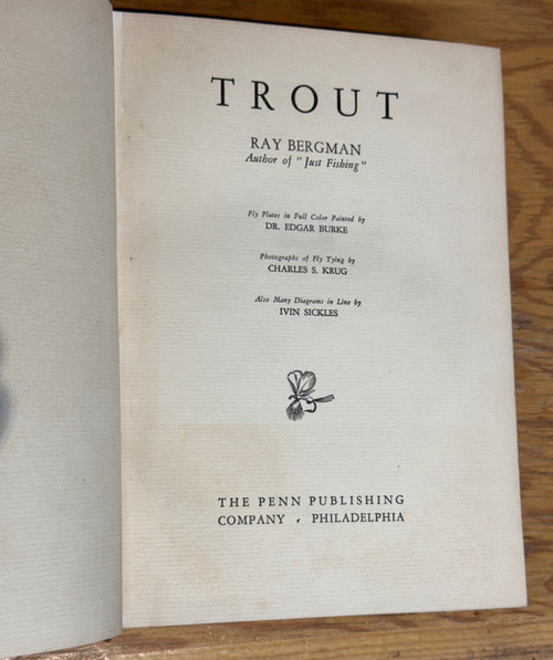 Used Trout by Ray Bergman (Signed) Used Trout by Ray Bergman (Signed)