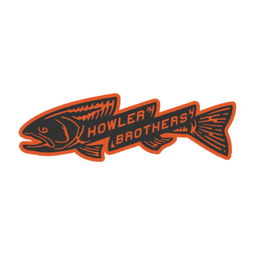 Howler Brothers Sticker - Trout Bolt : Orange/Black One Size