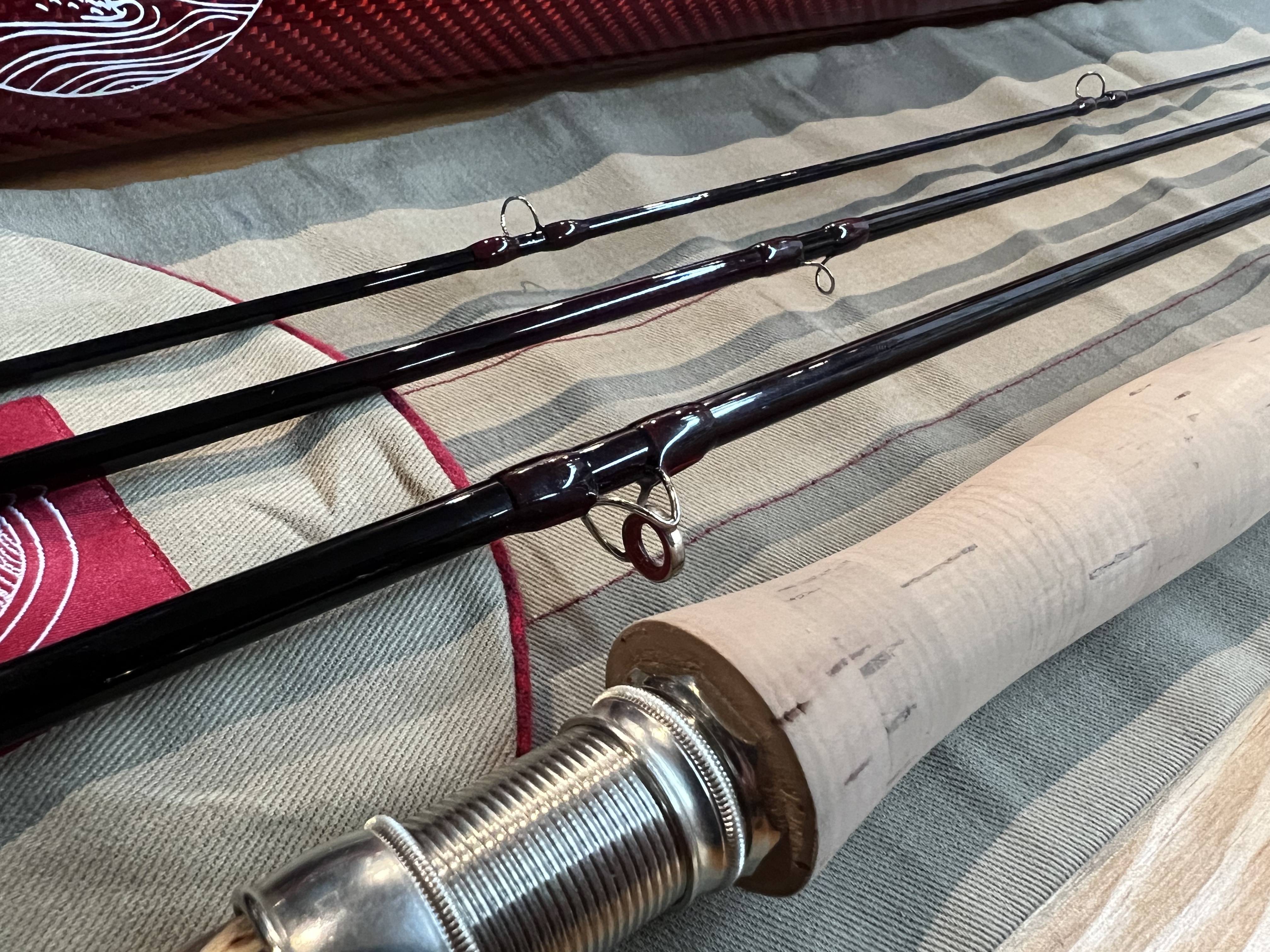 Tom Morgan RodSmiths Graphite Fly rod 8'6 4wt 4pc Red Blank - Western  Rivers Flyfisher