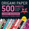Origami Paper 500 sheets Cherry Blossoms 6 inch (15 cm): Tuttle Origami Paper: High-Quality Double-Sided Origami Sheets Printed with 12 Different Patterns (Instructions for 6 Projects Included)