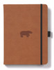 Dingbats A5+ Wildlife Brown Bear Notebook - Graph